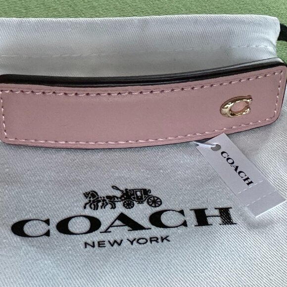 COACH SIGNATURE LEATHER BARRETTE:NWT BLUSH CV162 - Picture 3 of 12